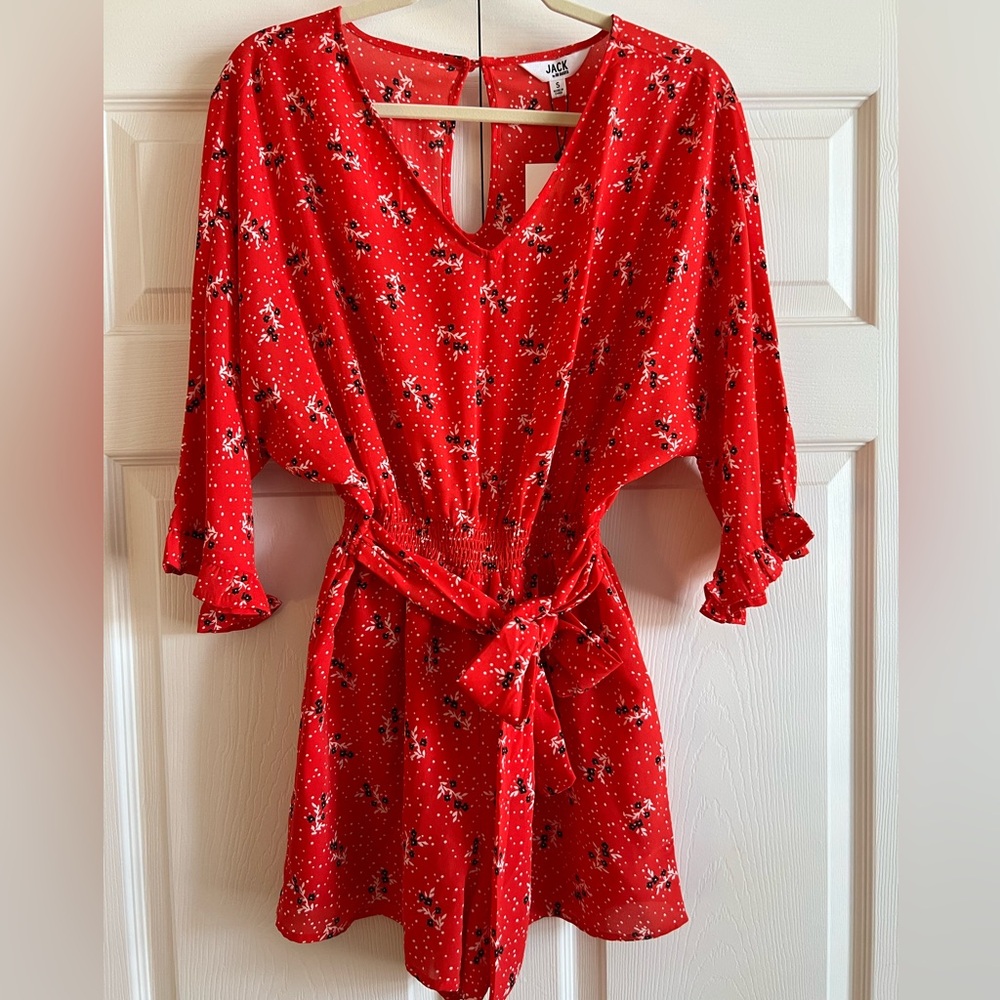 JACK by BB Dakota Red Romper NWT